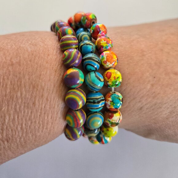 Bohemian Style Beaded Bracelets – Set of 3 - Picture 4 of 7